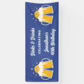 ピックルおもしろいボールディンク&ドリンクビールパーソナライズされた 横断幕 (縦)