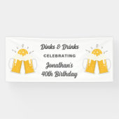 ピックルおもしろいボールディンク&ドリンクビールパーソナライズされた 横断幕 (横)