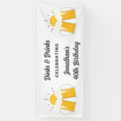 ピックルおもしろいボールディンク&ドリンクビールパーソナライズされた 横断幕 (縦)