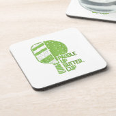 ピックルおもしろいボールパドルアップバターカップ コースター (左側)