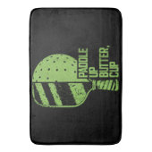 ピックルおもしろいボールパドルアップバターカップ バスマット (正面縦)