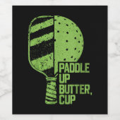 ピックルおもしろいボールパドルアップバターカップ ワインラベル (シングルラベル)