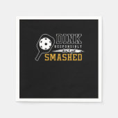 ピックルおもしろいボールパンズディンク責任あるスポーツ遊 スタンダードカクテルナプキン (正面)