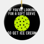 ピックルおもしろいボールプレイヤーゲーム用ピックルボールプリン セラミックオーナメント (裏面)