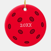 ピックルおもしろいボールプンクリスマス セラミックオーナメント (裏面)