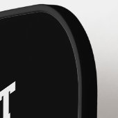 ピックルおもしろいボールライフ引用文ブラック&ホワイトタイプ ピックルボールラケット (左詳細)