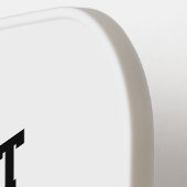 ピックルおもしろいボールライフ引用文ブラック&ホワイトタイプ ピックルボールラケット (左詳細)