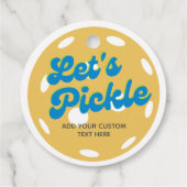 ピックルおもしろいボールレッズピックルパーソナライズされた文字 フェイバータグ (裏面)