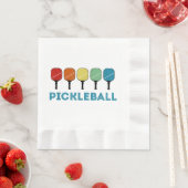 ピックルおもしろいボールレトロヴィンテージ 縁ありランチョンナプキン (インサイチュ)