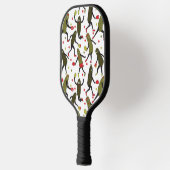 ピックルおもしろいボール漬けピープルグリーンホワイト ピックルボールラケット (左)