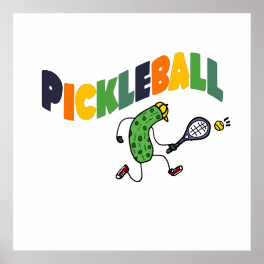 ピックルおもしろいボール遊ズのピックボール ポスター (正面)