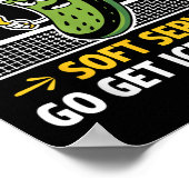 ピックルおもしろいボール選手パドルボール恋人メンズ女性 ポスター (角)