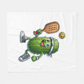 ピックルおもしろいボール選手パドルボール愛好家 フリースブランケット (正面(横))