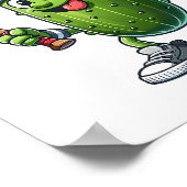 ピックルおもしろいボール選手パドルボール愛好家 ポスター (角)