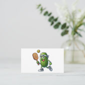 ピックルおもしろいボール選手パドルボール愛好家 名刺 (スタンド正面)