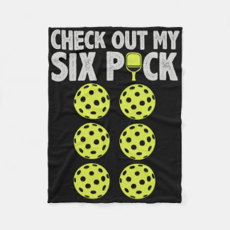 ピックルおもしろいボール選手メンズPaddleball Check My Si フリースブランケット