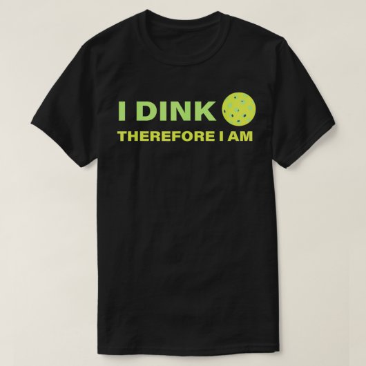 ピックルおもしろいボール選手Dink Tシャツ (デザイン正面)
