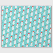 ピックルおもしろいボール雪だるまホリデーラッピング紙 ラッピングペーパー (フラット)