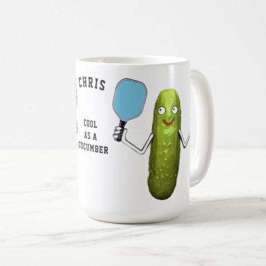 ピックルおもしろいボール コーヒーマグカップ (正面右)