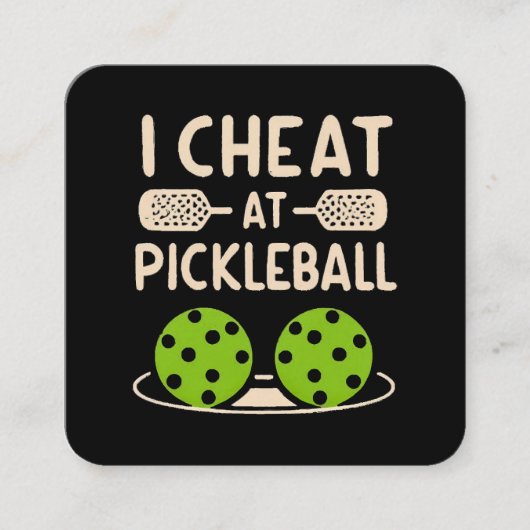 ピックルおもしろいボール スクエア名刺 (正面)