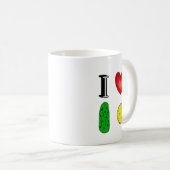 ピックルおもしろいボール・スポーツ・アート・グラフィックが大好き コーヒーマグカップ (正面右)