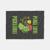 ピックルおもしろいボール フリースブランケット (正面(横))