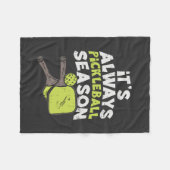 ピックルおもしろいボール フリースブランケット (正面(横))