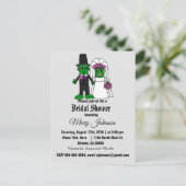 ピックルおもしろい新郎新婦ブライダルシャワー インビテーションポストカード (スタンド正面)