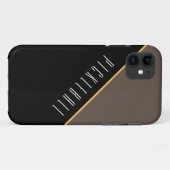 ピックルはっきりしたボール黒褐色スラント色ブロック Case-Mate iPhoneケース (裏面(横))