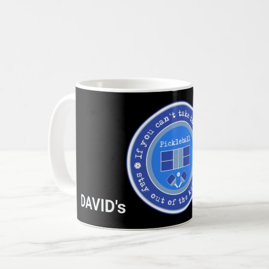 ピックルもしボール：あなたは熱を取ることができない、青いコーヒー コーヒーマグカップ (正面左)