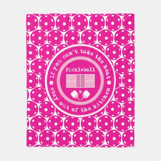 ピックルもしボール:熱を取ることができない/鮮やかなピンク フリースブランケット (正面)