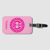 ピックルもしボール:熱文字が取カスタムれない ラゲッジタグ (正面横)