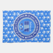 ピックルもしボール:熱/青を取ることはでき淡い色のない キッチンタオル (横)