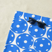 ピックルもしボール：熱/青を取ることはでき淡い色のない ビーチタオル (インサイチュ)