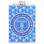 ピックルもしボール：熱/青を取ることはでき淡い色のない フラスク (正面)