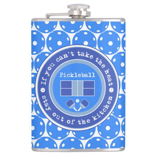 ピックルもしボール:熱/青を取ることはでき淡い色のない フラスク (正面)