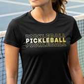 ピックルエレガントボールタイポグラフィホワイトゴールデンイエロー Tシャツ