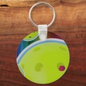ピックルカスタマイズボールのパーソナライズおもしろい キーホルダー (正面)
