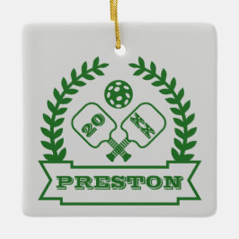 ピックルカスタムボールの年と名前 セラミックオーナメント