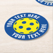 ピックルカスタムボールテニスゲーム ラウンドペーパーコースター (アングル)