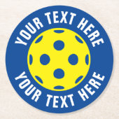 ピックルカスタムボールテニスゲーム ラウンドペーパーコースター (正面)