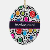 ピックルカスタムボール付文字パターン セラミックオーナメント (右)