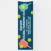 ピックルカスタムボール大会の屋外フェンスのバナー 横断幕 (縦)