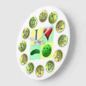 ピックルカッコいいボール時計が大好き ラージ壁時計 (傾斜)