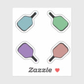 ピックルカラフルボールパドル シール (シート)