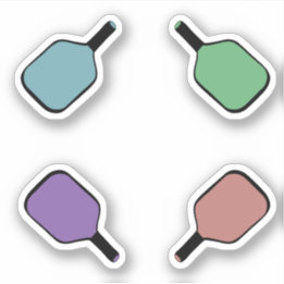 ピックルカラフルボールパドル シール