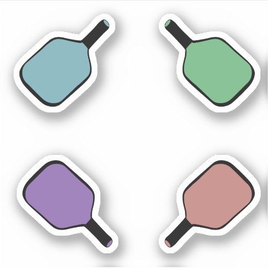 ピックルカラフルボールパドル シール (正面)