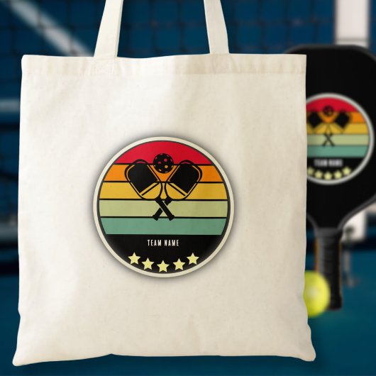 ピックルカラフルボールパドル トートバッグ