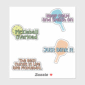 ピックルカラフルボールプレーヤーのステッカーパック シール (シート)