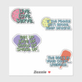 ピックルカラフルボールプレーヤーMulitcolorステッカーパック シール (シート)